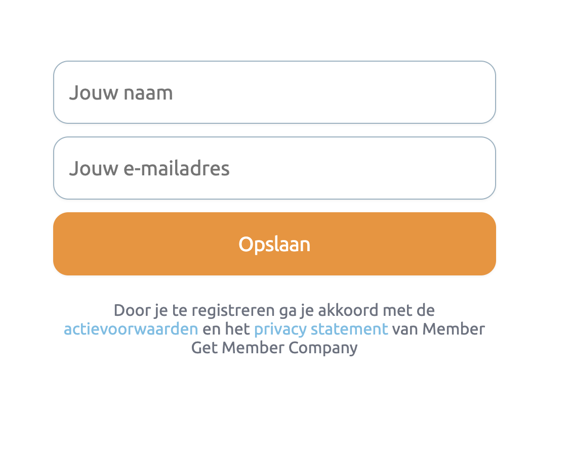 Example 1 sharing widget before registration