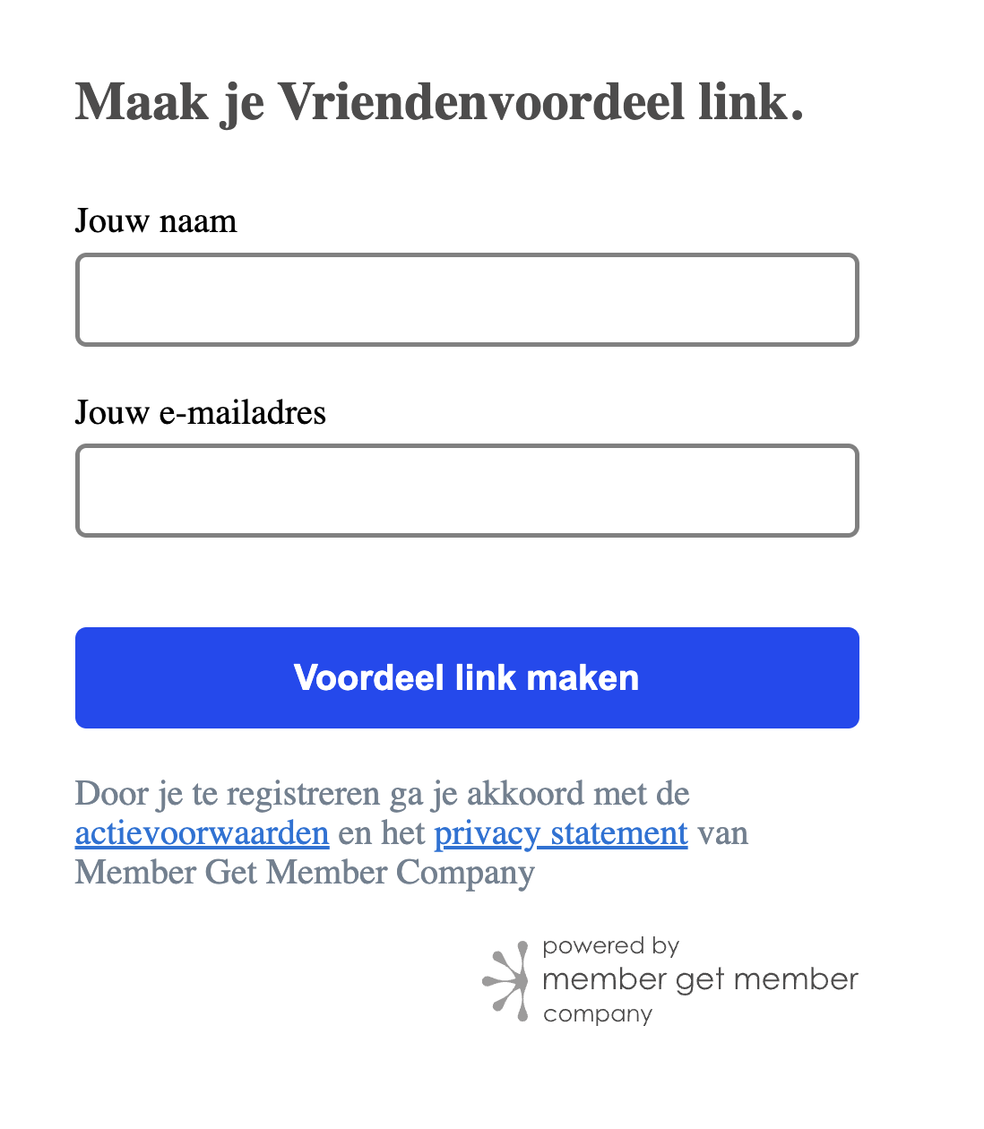 Example 2 sharing widget before registration